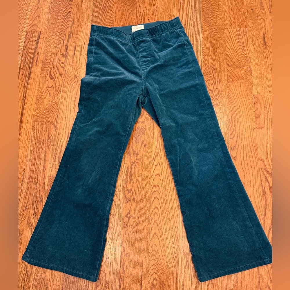 Anthro Pilcro Wonen’s Yaya Crop Velvet Corduroy Pull-on Flare Pants size xs